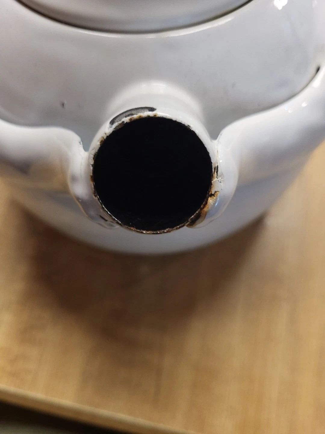 Vintage Copco Enamel Teapot Figural Mr Rabbit Bunny Carrot Whistling Tea Kettle