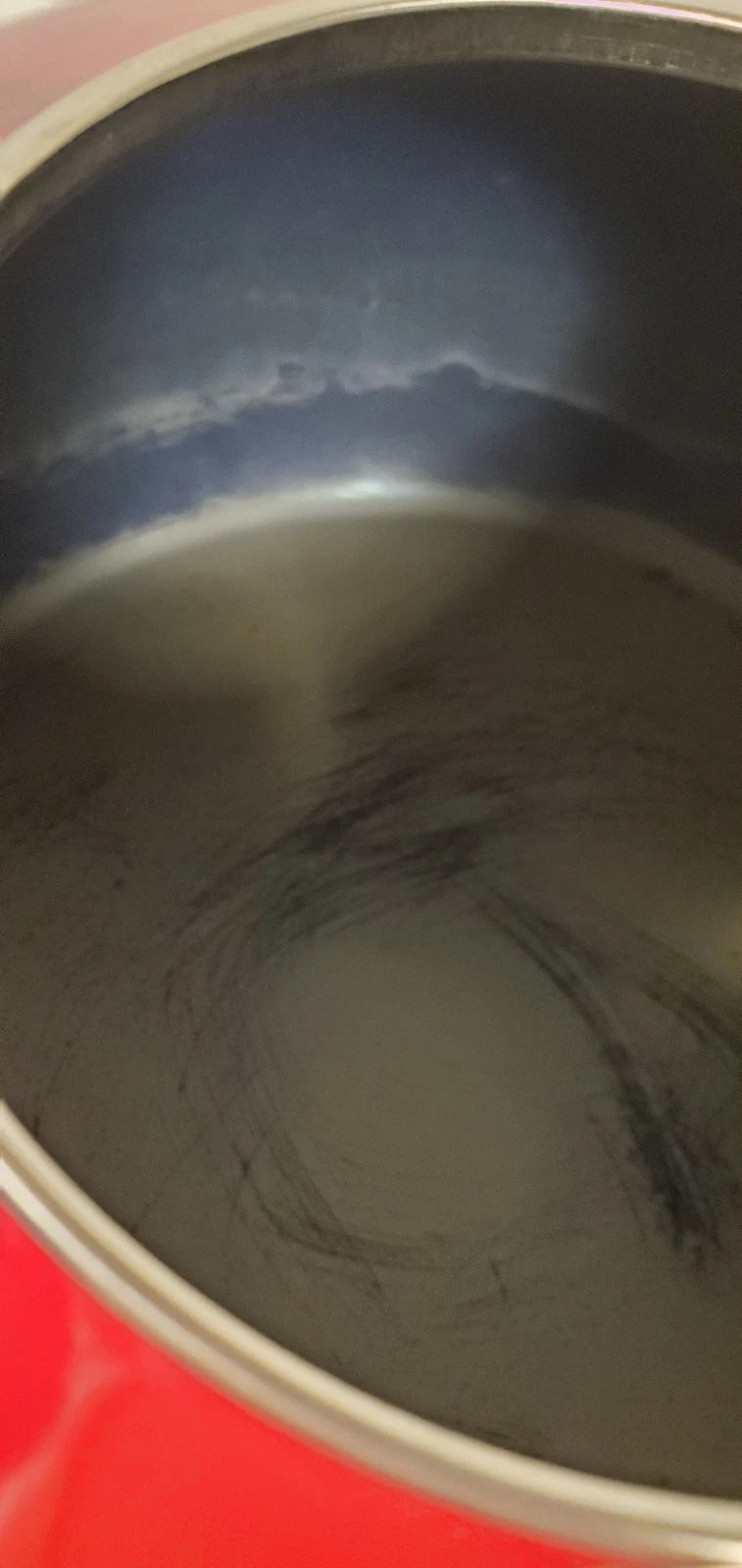 Vintage Chantal Classic Whistling Tea Kettle Teapot Red Enamel Black Handle 1.8