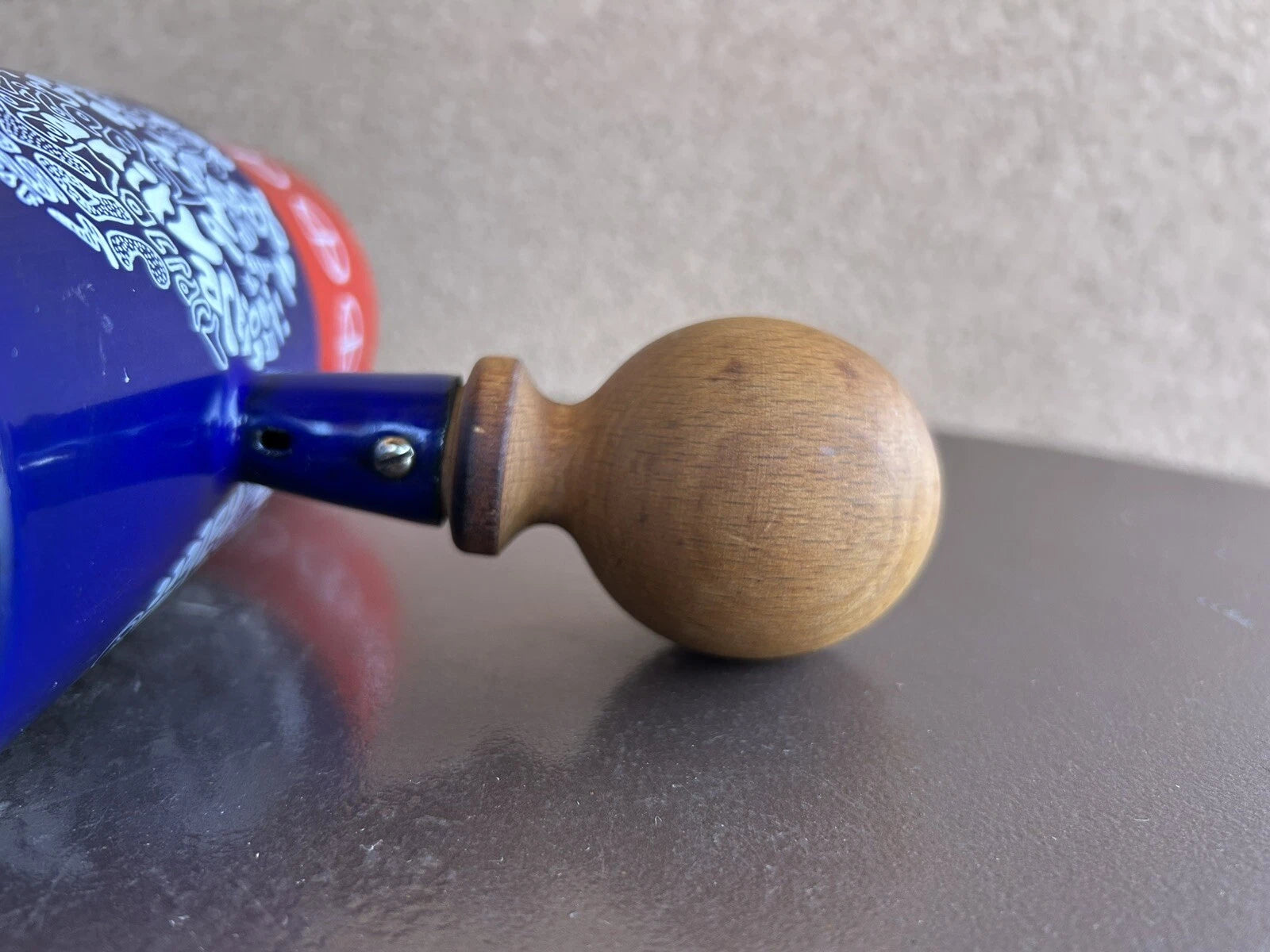 VERY RARE Vintage Peace Hippie Enamelware Tea Pot Dutch Style Wooden Handle | eBay