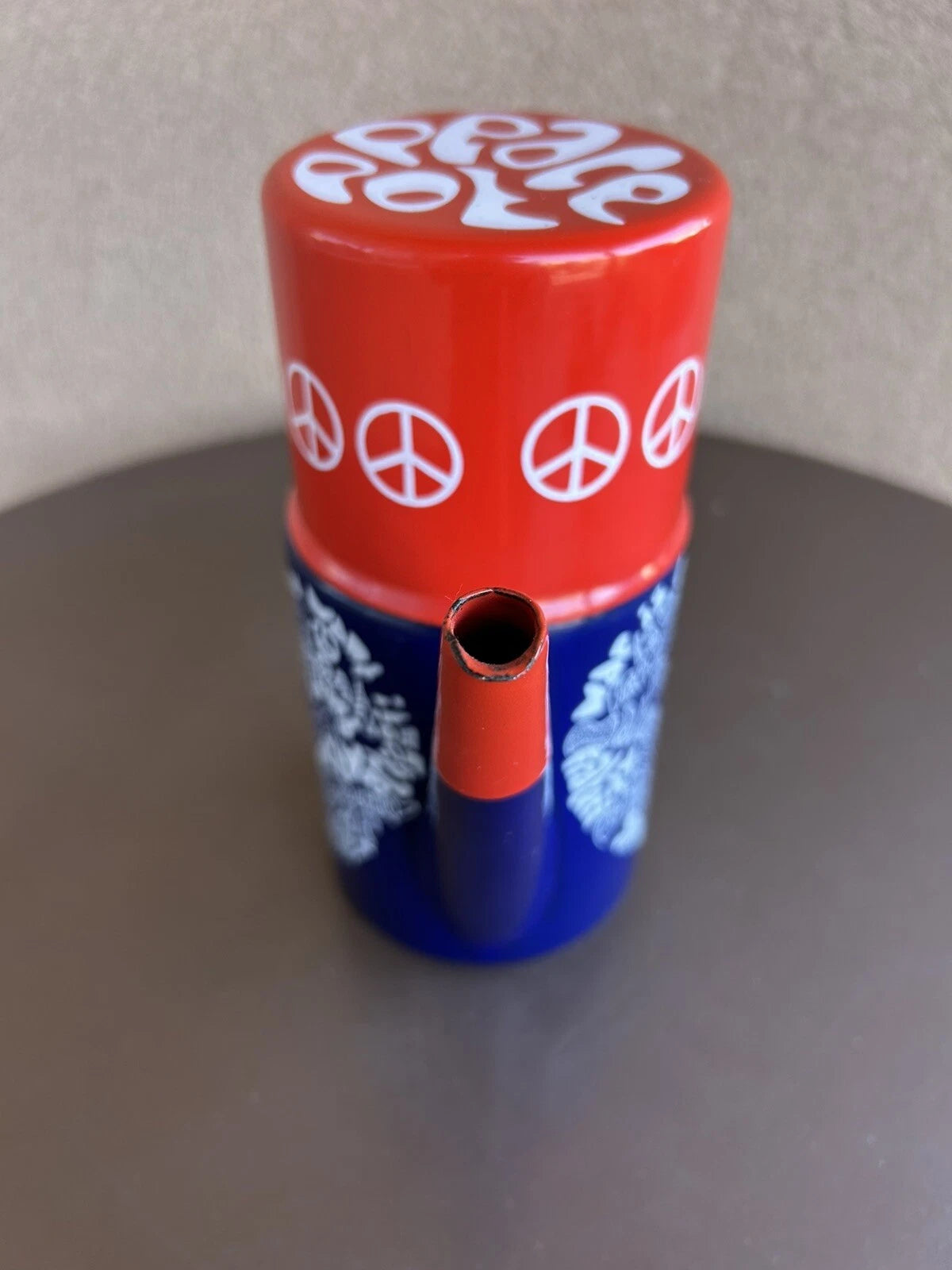 VERY RARE Vintage Peace Hippie Enamelware Tea Pot Dutch Style Wooden Handle | eBay