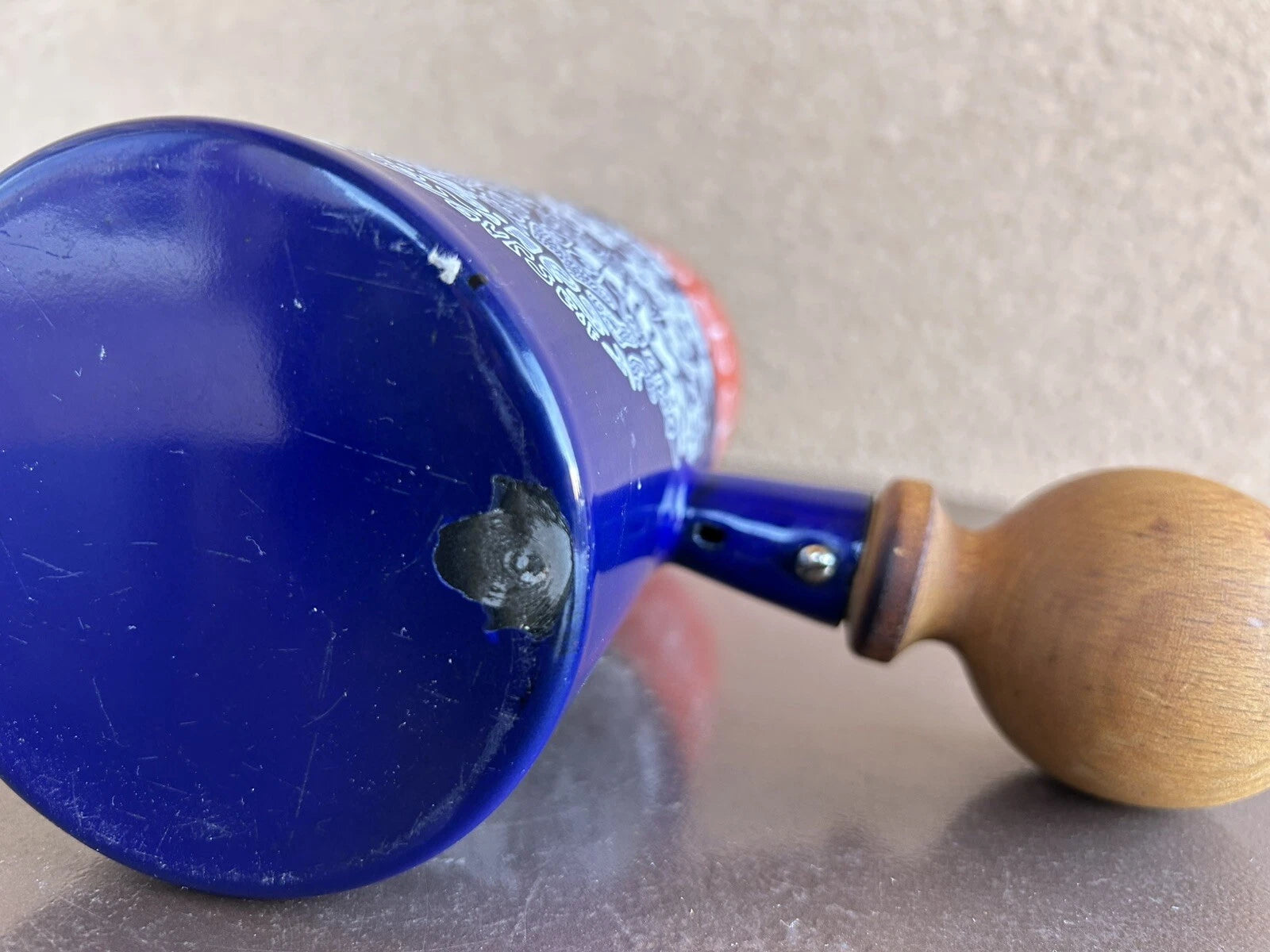 VERY RARE Vintage Peace Hippie Enamelware Tea Pot Dutch Style Wooden Handle | eBay