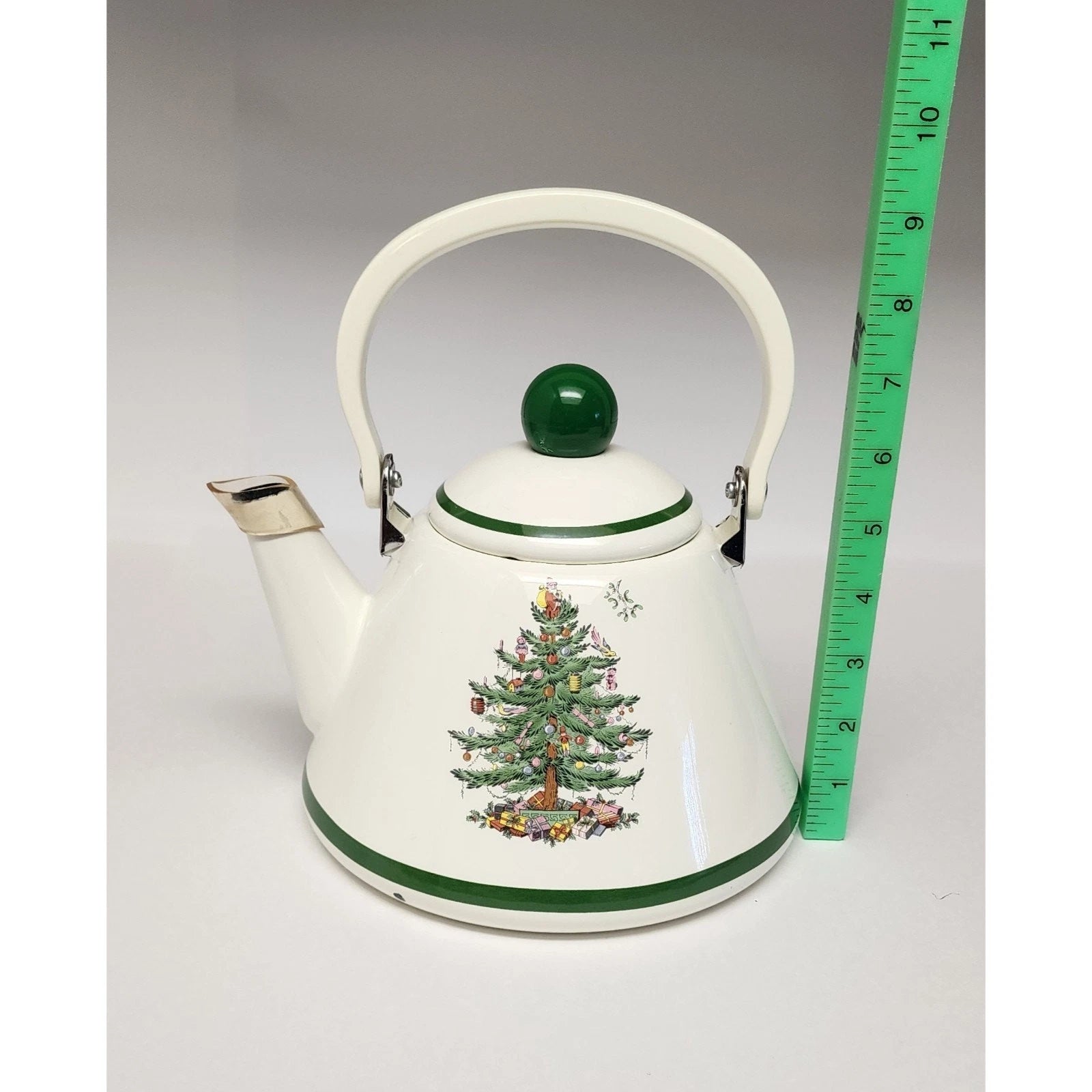 Spode 'Christmas Tree' 2.5 Quart Porcelain Enamel on Steel Tea Kettle/Pot Green | eBay
