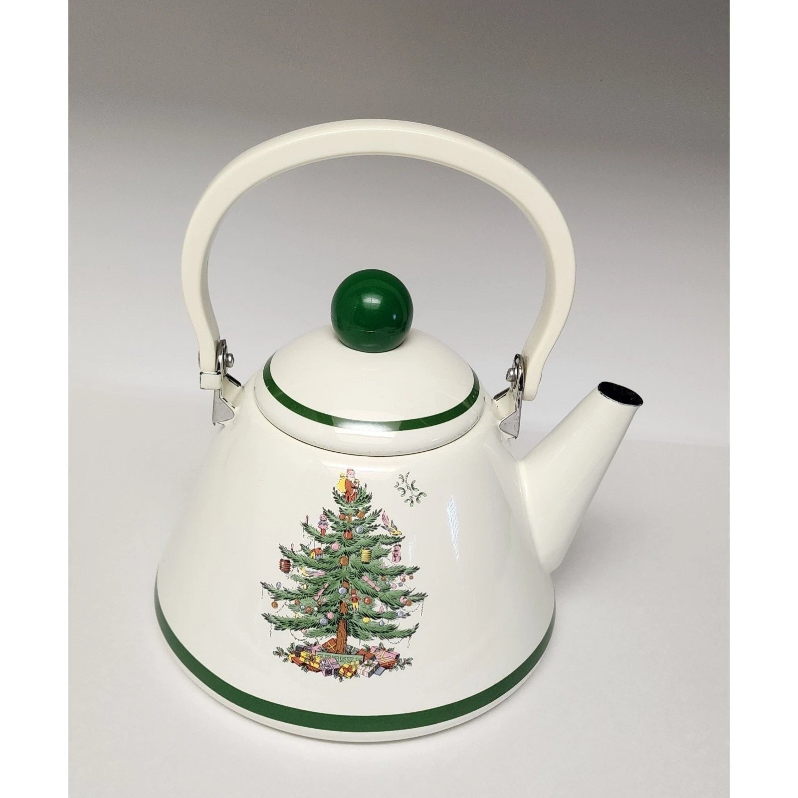 Spode 'Christmas Tree' 2.5 Quart Porcelain Enamel on Steel Tea Kettle/Pot Green | eBay