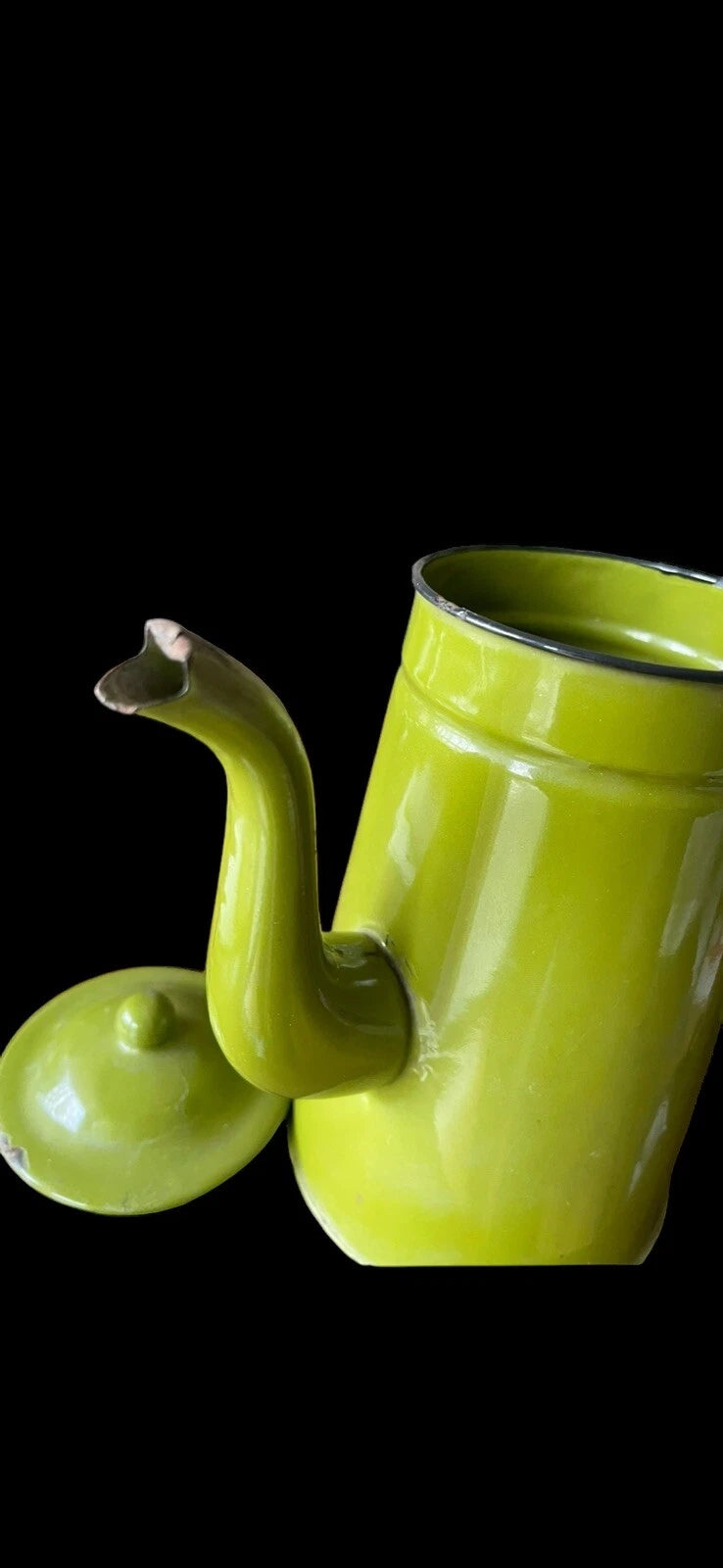 OTTO Japan Enamel Black Trim Tea Kettle Coffee Pot Green w/sugar & Creamer + Lid | eBay