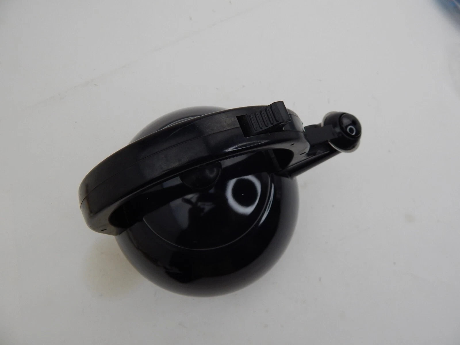 Tea Pot Enamel 2 Quart Kettle Black Easy Squeeze Handle Vtg