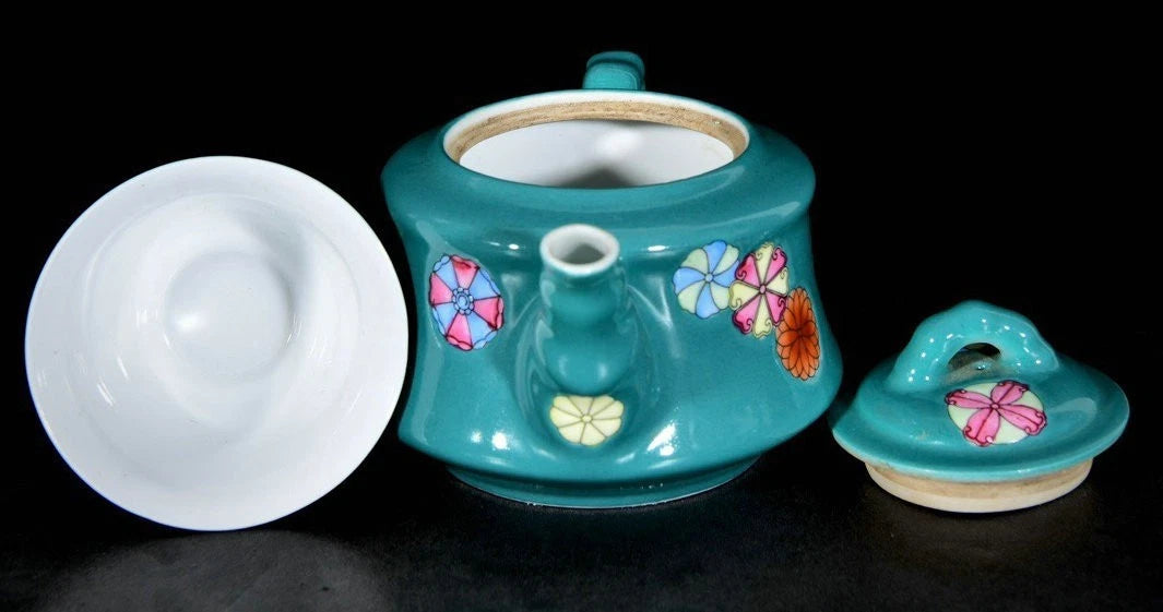 Qing yongzheng Enamel color porcelain Flower Pattern Wine TeaPot Cup Plate Set