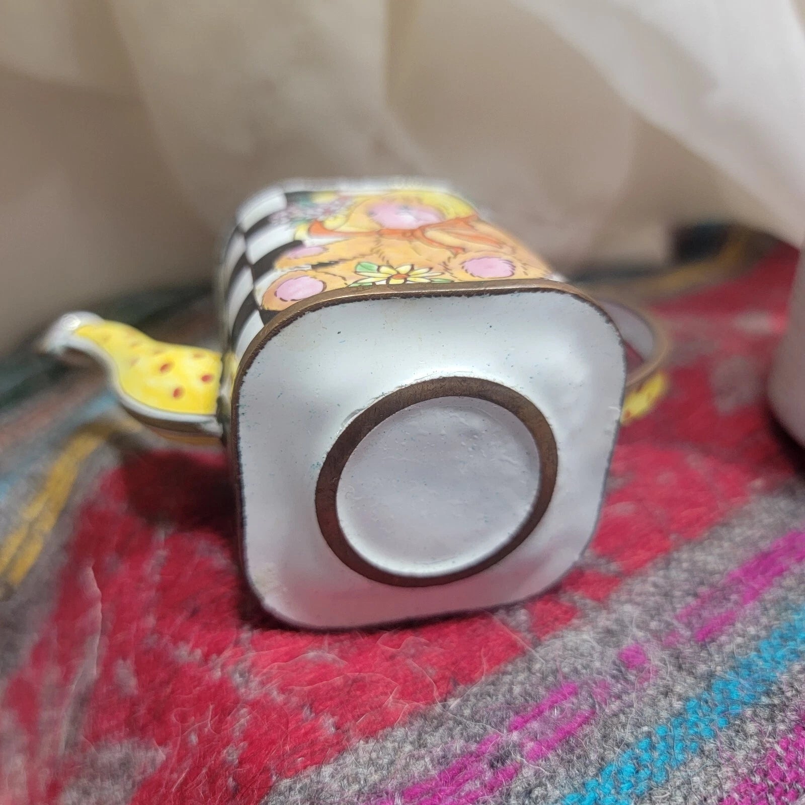 Kelvin Chen Miniature Porcelain Enameled Metal Teapot. 1999 Excellent condition