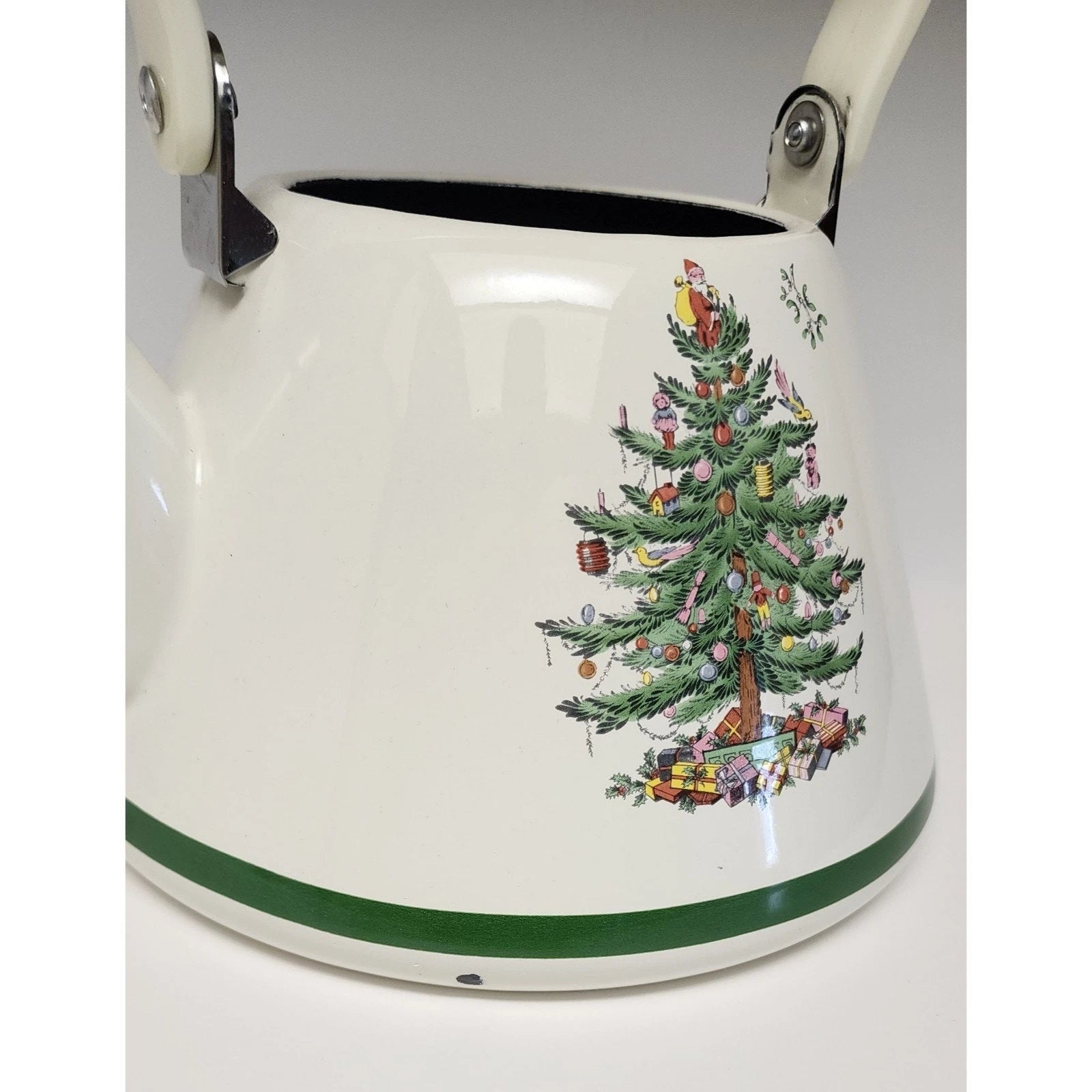 Spode 'Christmas Tree' 2.5 Quart Porcelain Enamel on Steel Tea Kettle/Pot Green | eBay