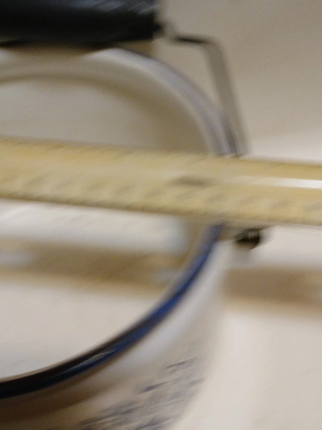 Vintage Blue Onion Danube Style Enamel Teapot Metal Bail Wood Handle 4.5"×8"