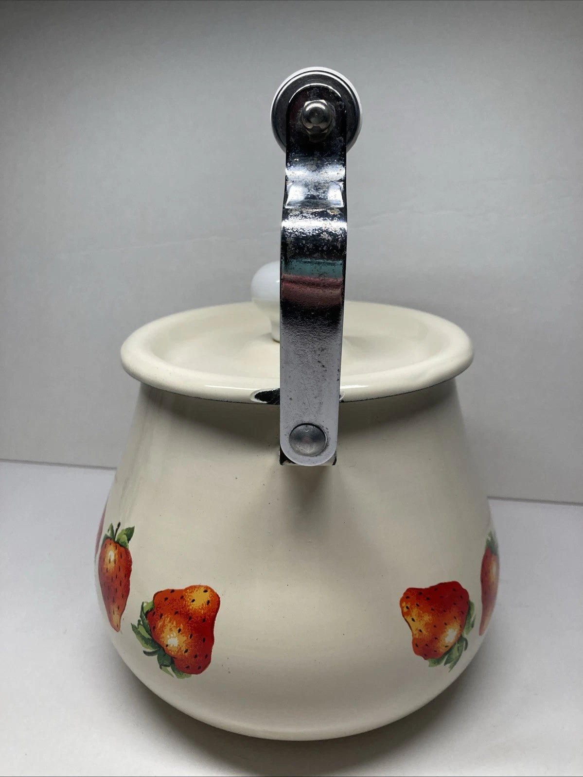 Kobe Strawberry Design Enamel Tea Kettle 2 qt. Porcelain On Steel | eBay