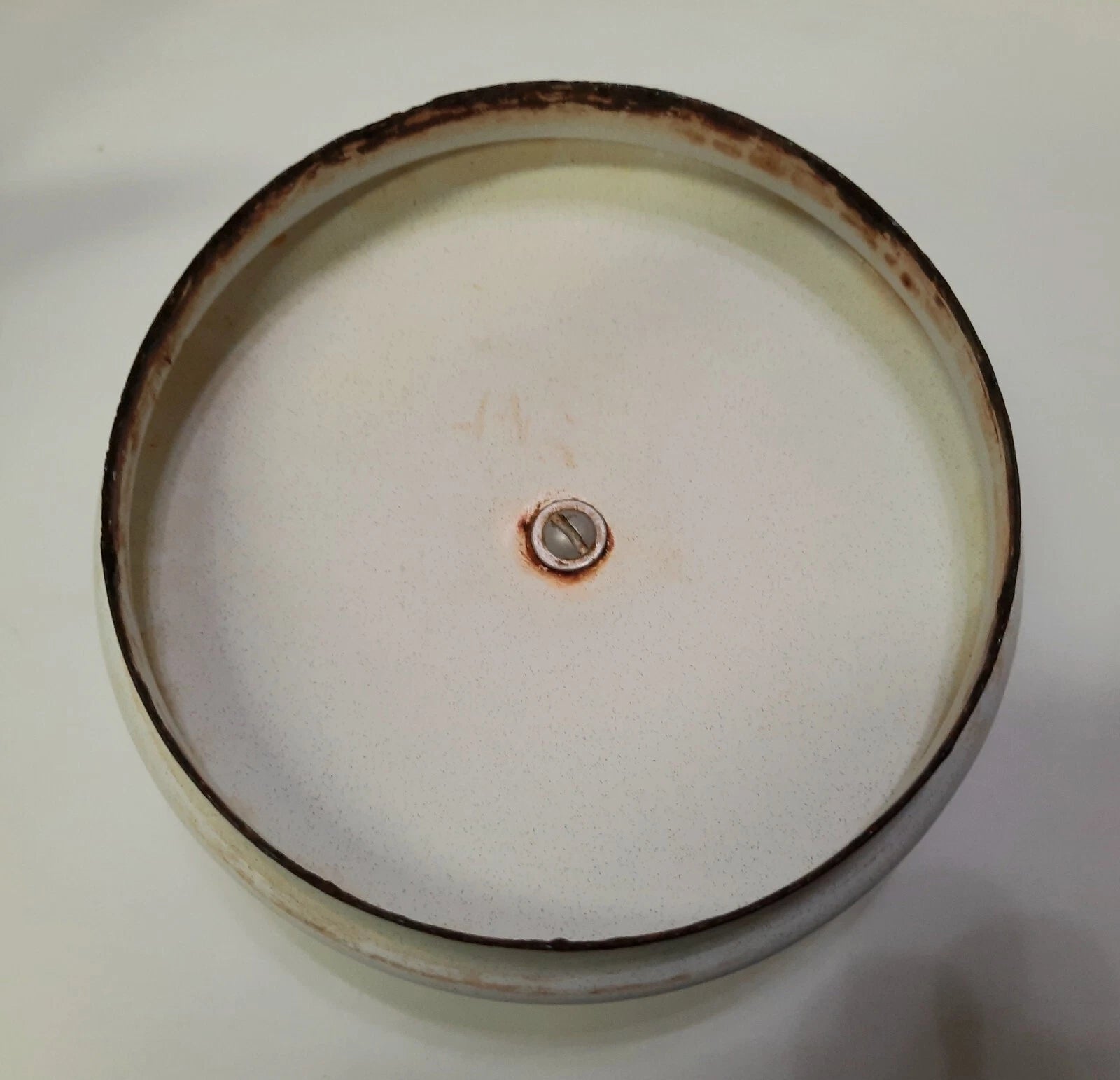 Vintage Enamelware Teapot Tea Kettle w/ Lid Porcelain Metal Fruit Kitchen Stove