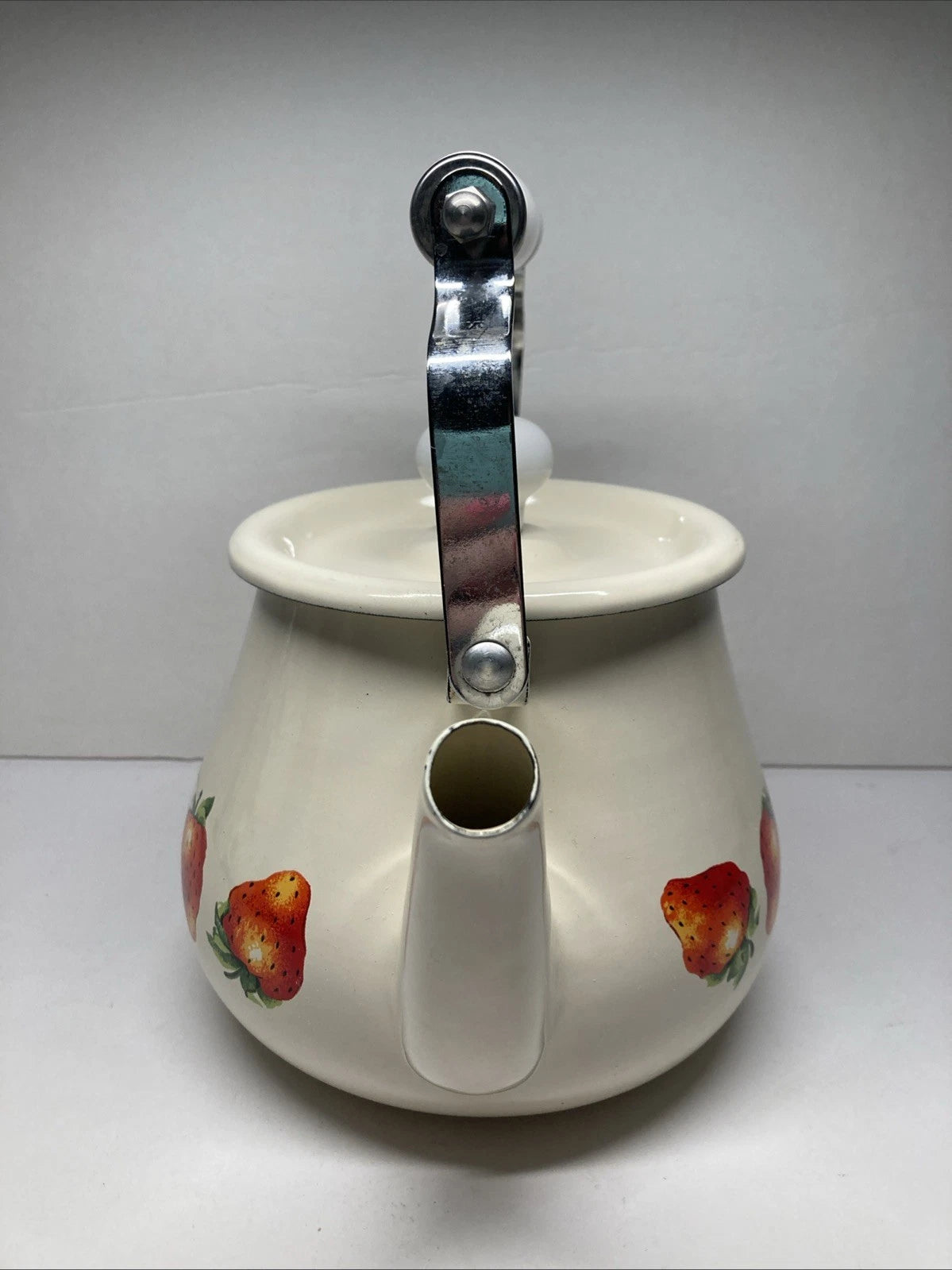 Kobe Strawberry Design Enamel Tea Kettle 2 qt. Porcelain On Steel | eBay
