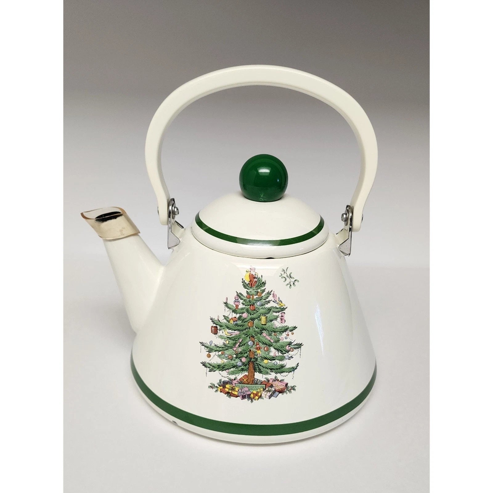 Spode 'Christmas Tree' 2.5 Quart Porcelain Enamel on Steel Tea Kettle/Pot Green | eBay