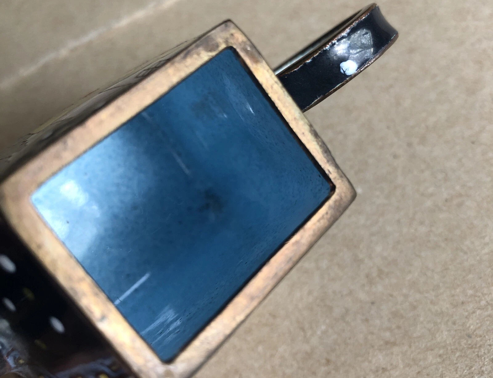 Miniature Enamel Teapot No. 1400 Vintage (3.5”) City Scape Scene No Lid | eBay