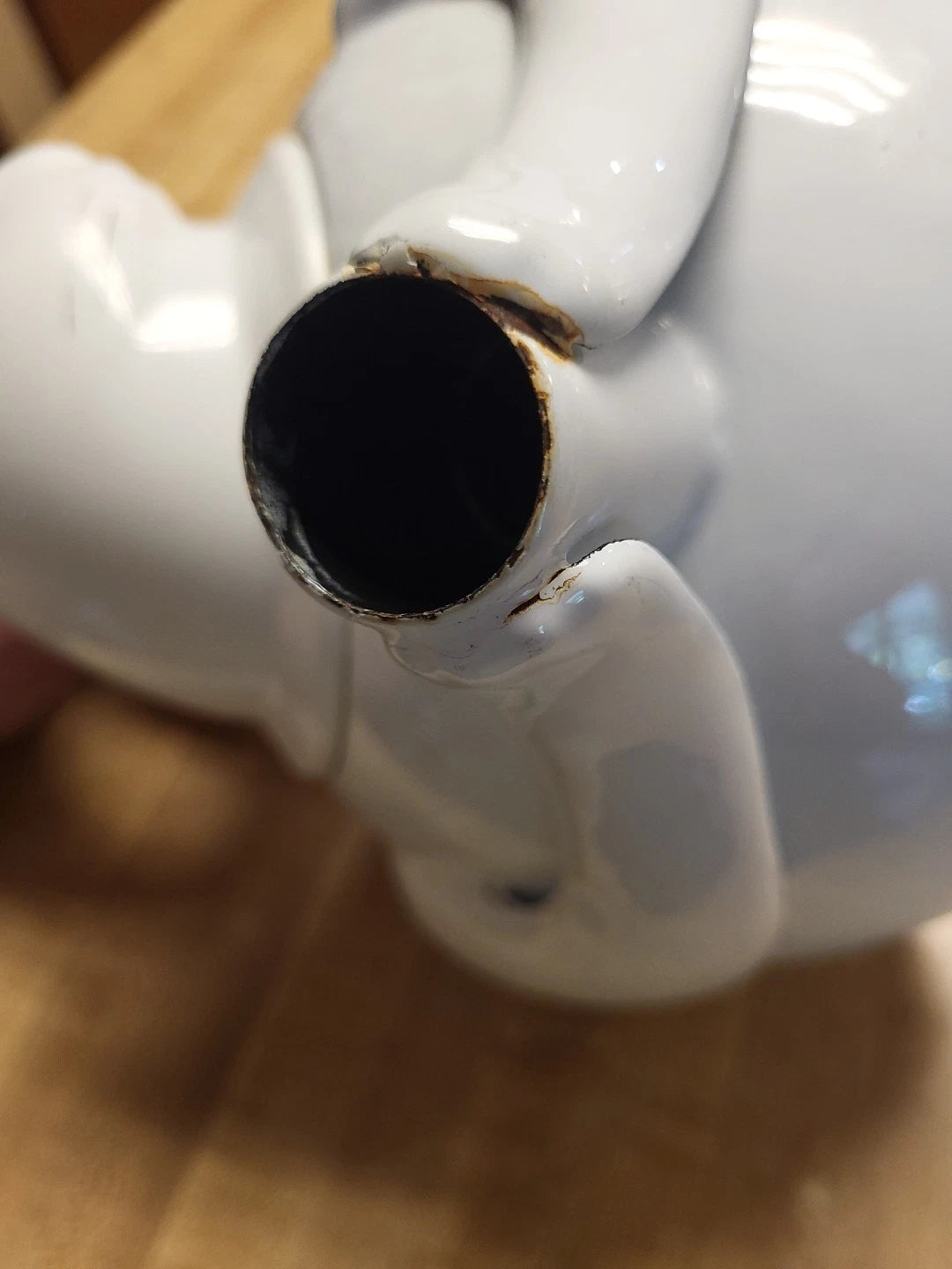 Vintage Copco Enamel Teapot Figural Mr Rabbit Bunny Carrot Whistling Tea Kettle