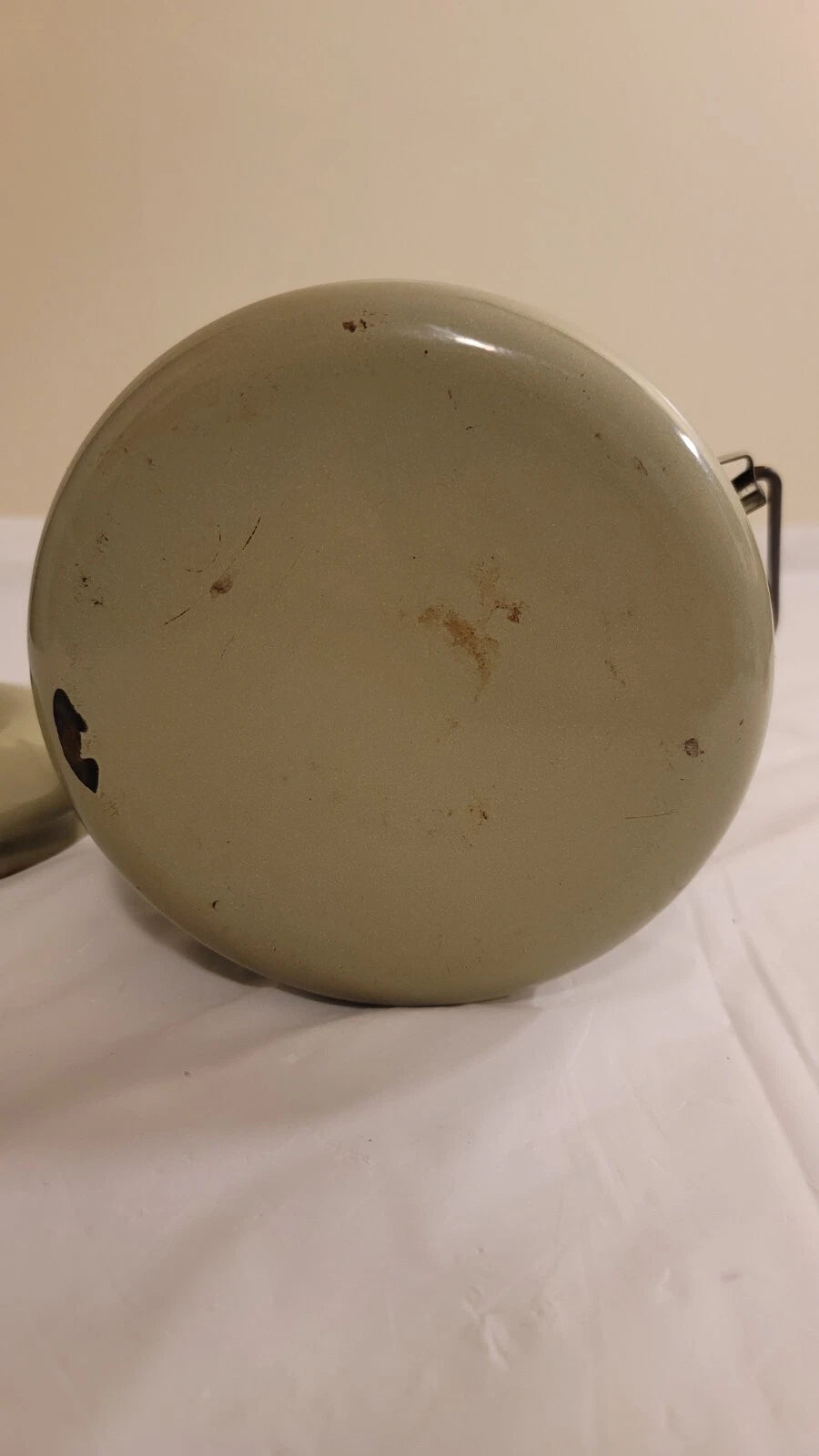 Vintage Enamel Ware Green Teapot Kettle