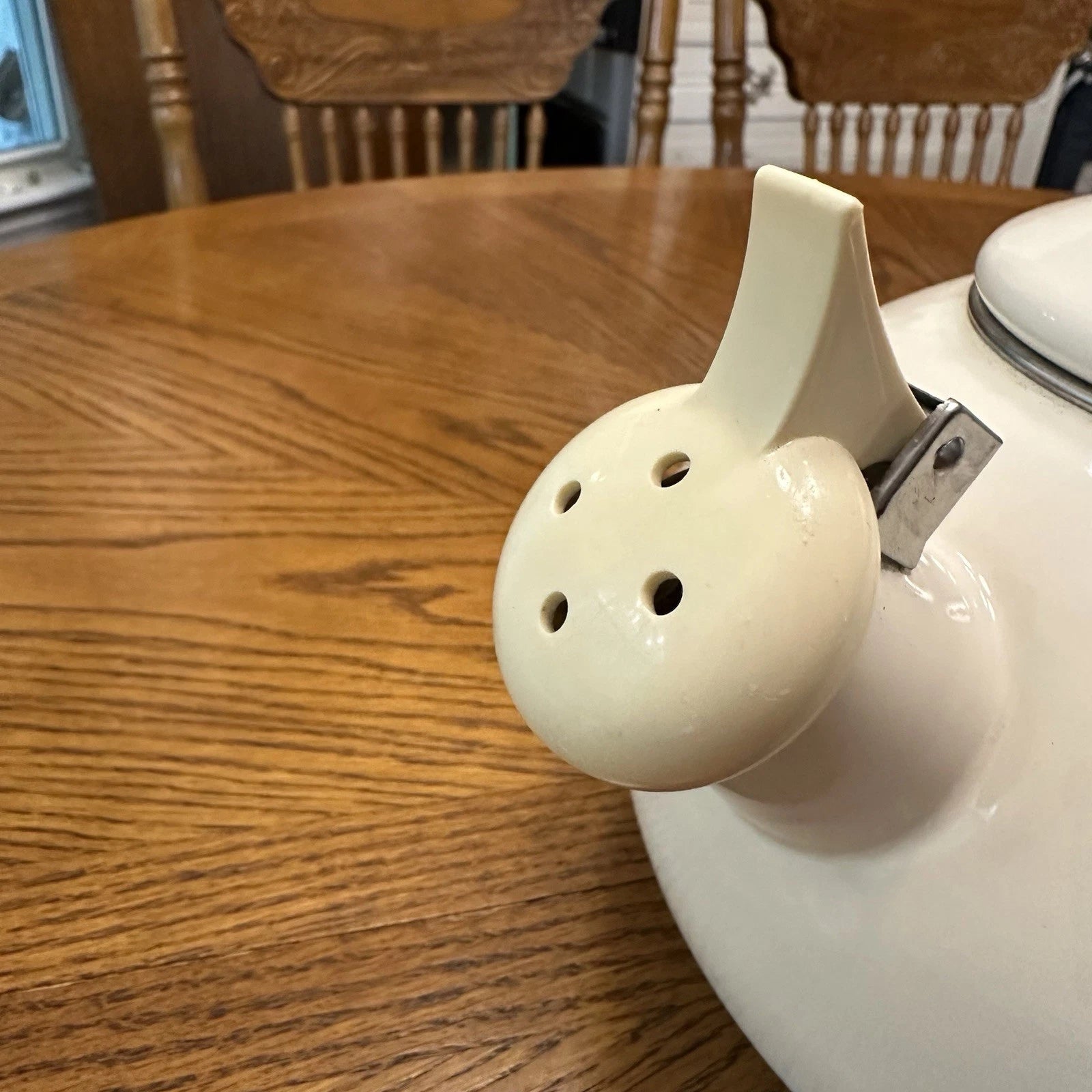 Franciscan Desert Rose Enameled Steel Tea Kettle Stovetop Teapot & Lid Vintage