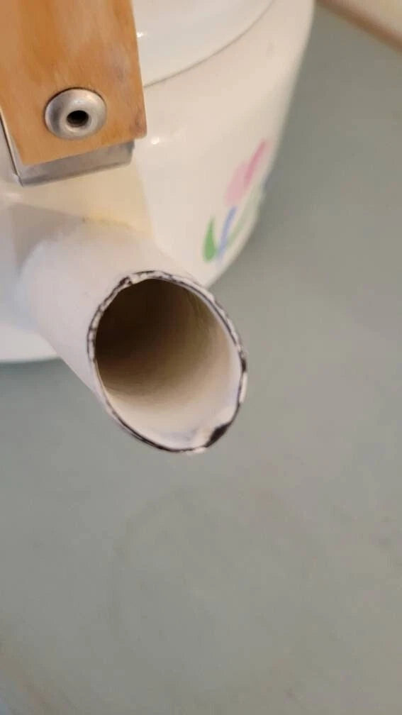 Vintage enamel teapot floral tulips enamelware teapots tea kettle