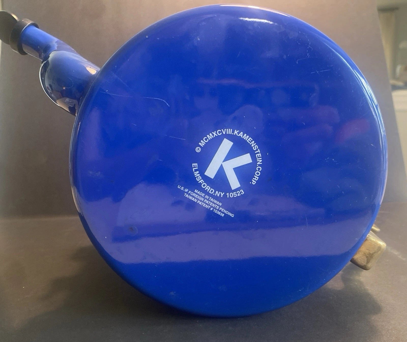 MKI Teapot Kettle Steam Driven Carousel World of Motion Kamenstein Enamel READ