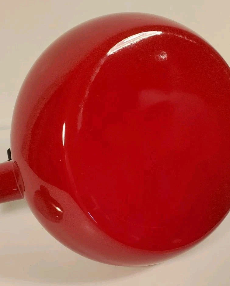 Vintage Chantal Classic Whistling Tea Kettle Teapot Red Enamel Black Handle 1.8