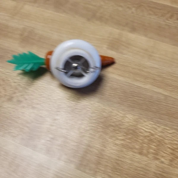 Vintage Copco Enamel Teapot Figural Mr Rabbit Bunny Carrot Whistling Tea Kettle