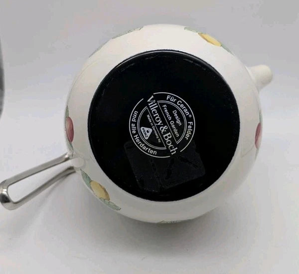 Villeroy & Boch French Garden Fleurence Enamel Tea Pot w/ Lid Pristine Cherries