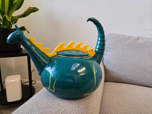 Vintage Copco Puff The Magic Dragon Dinosaur Teapot Tea Kettle