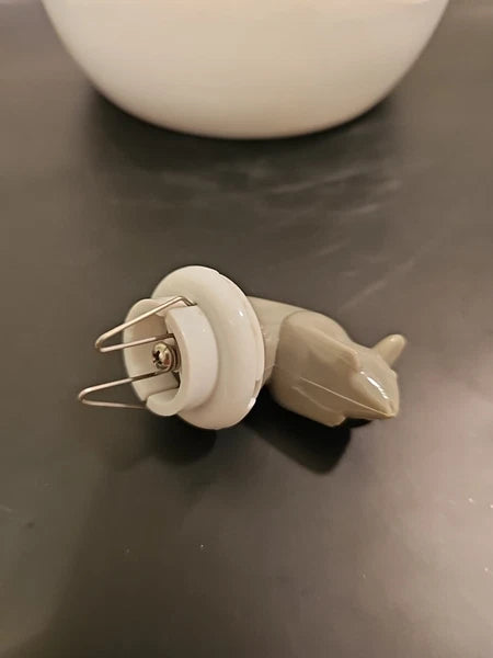 Vintage  Copco White Cat & Gray Mouse Enamelware 2 ½ QT Tea Kettle