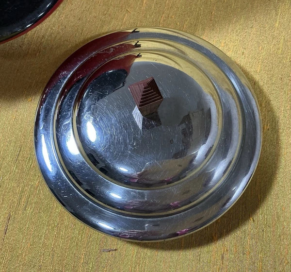 Sassy RED GRANITEWARE Enamelware TEAPOT Kettle Art Deco Style Shiny Vintage