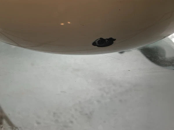 Vintage Lincoware Off White Enamel Metal Flower Motif Teapot Kettle Brass Handle