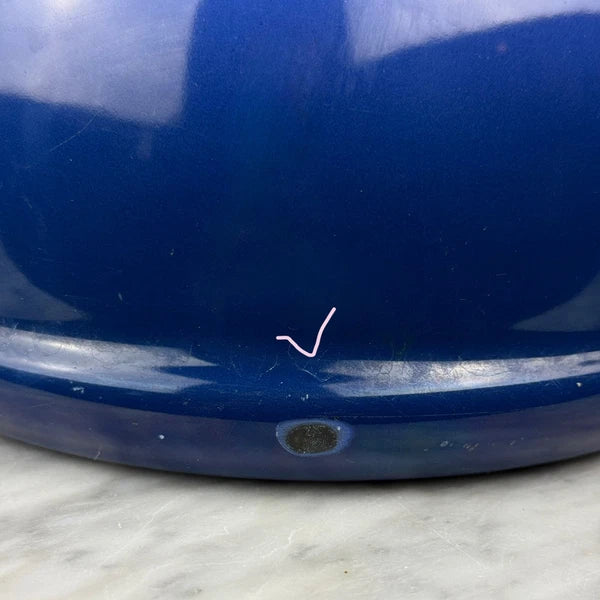 Vintage Le Creuset Whistling Tea Kettle Teapot Enamel Blue 1.7 Qt (1.6L)