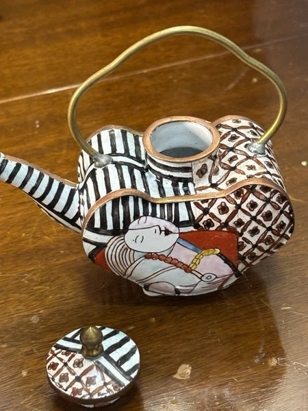 Kelvin Chen Picasso The Dream Le Reve Enamel Miniature Teapot Enamel Metal CC