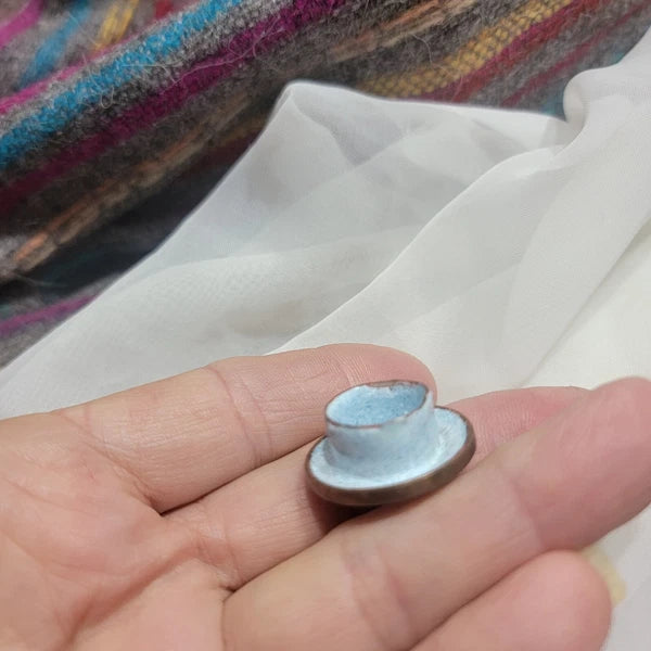 Kelvin Chen Miniature Porcelain Enameled Metal Teapot. 1999 Excellent condition