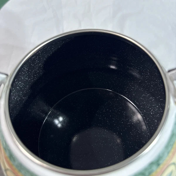 Pfaltzgraff French Quarter Tea Kettle Teapot Enamel on Steel Green