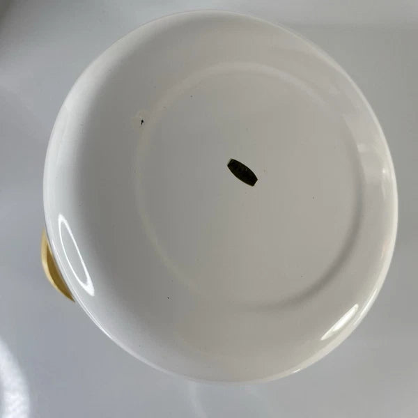 Vintage 2qt Enamel Tea Kettle With Flowers & Wood Handle New