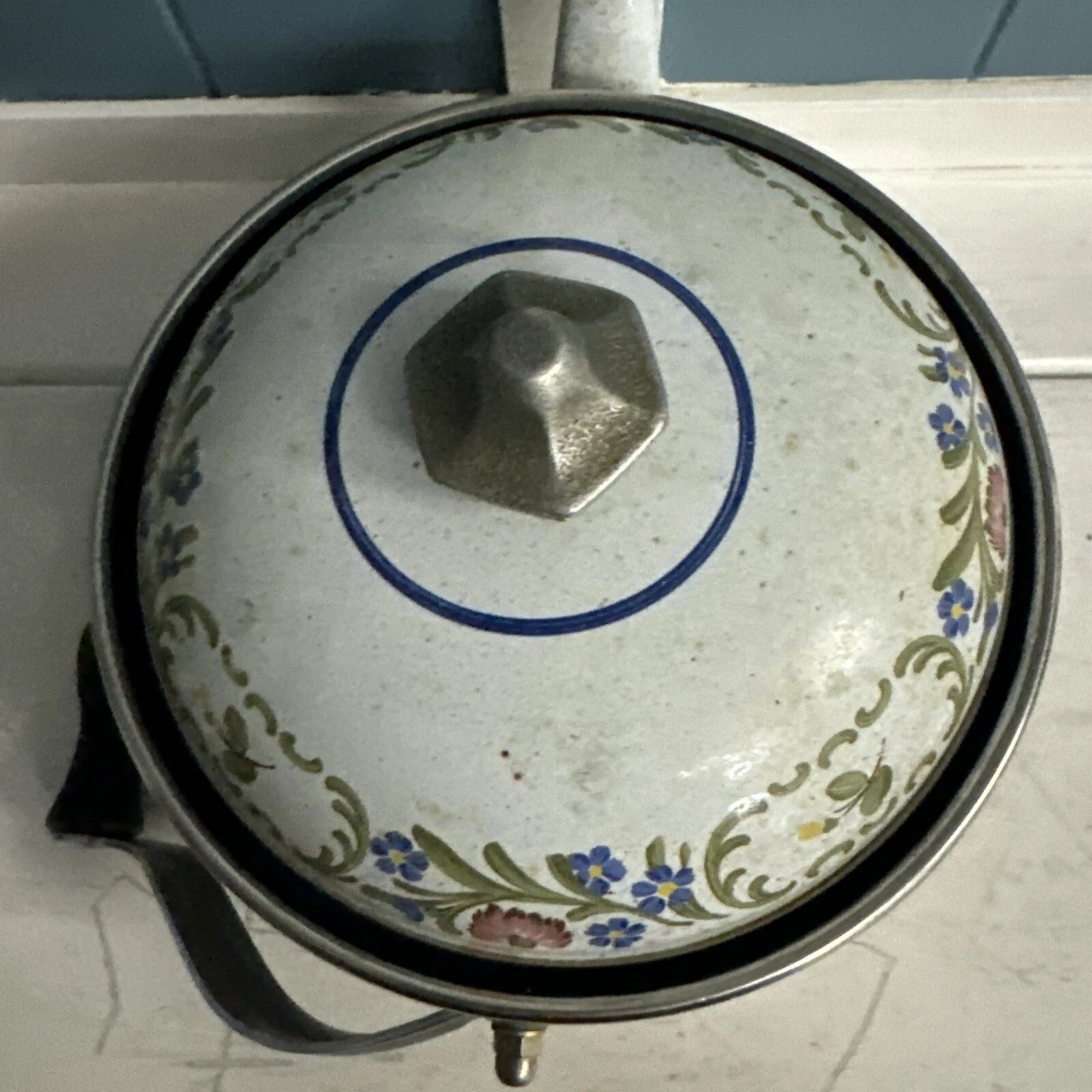 VTG ASTA Tea Kettle Tea Pot Enamel Ware Floral Pattern 9.5" Made in Germany | eBay