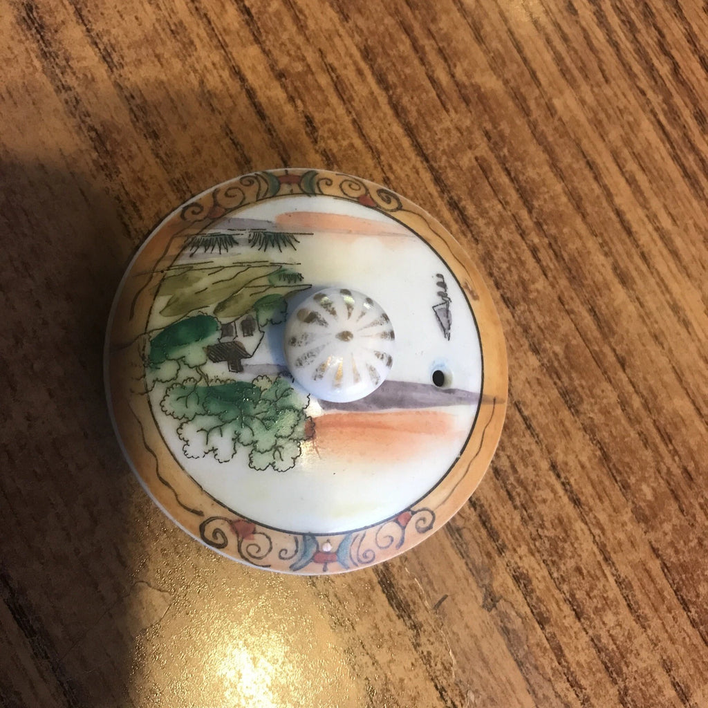 "Made in Nippon" - Hand Painted Landscape Scene Sunset - Lake - Enamel Teapot | eBay