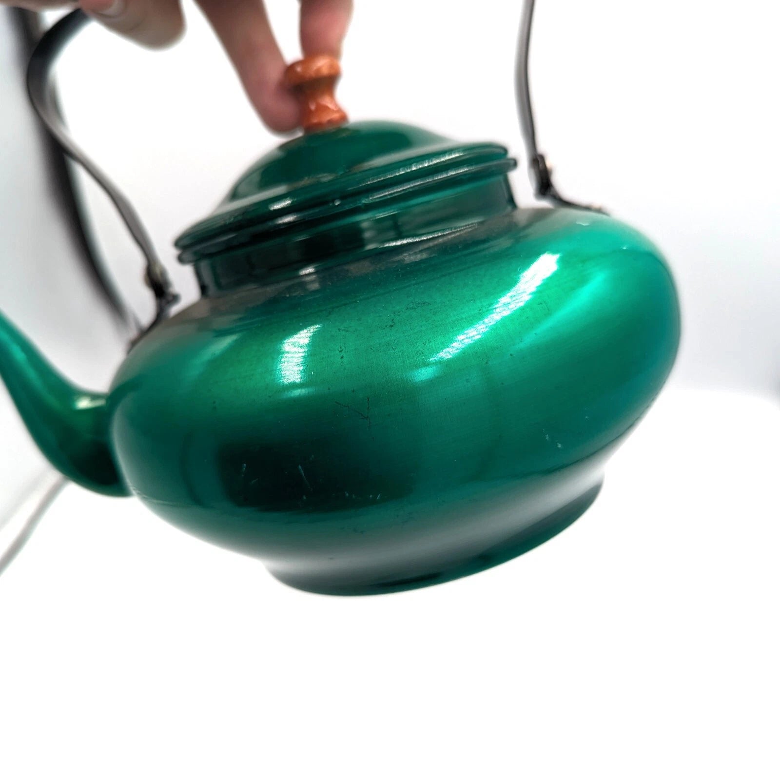 Vintage Taiwan Emerald Jade Green Enamelware Aluminum Teapot Tea Kettle Enamel | eBay