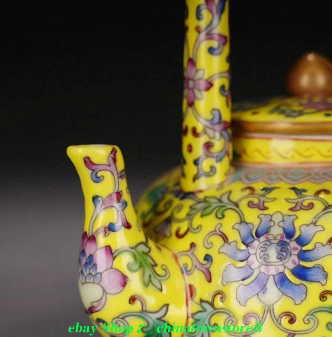 5.5'' Old Qing Yongzheng Enamel Color Porcelain Gilt Portable Teapot Teakettle | eBay