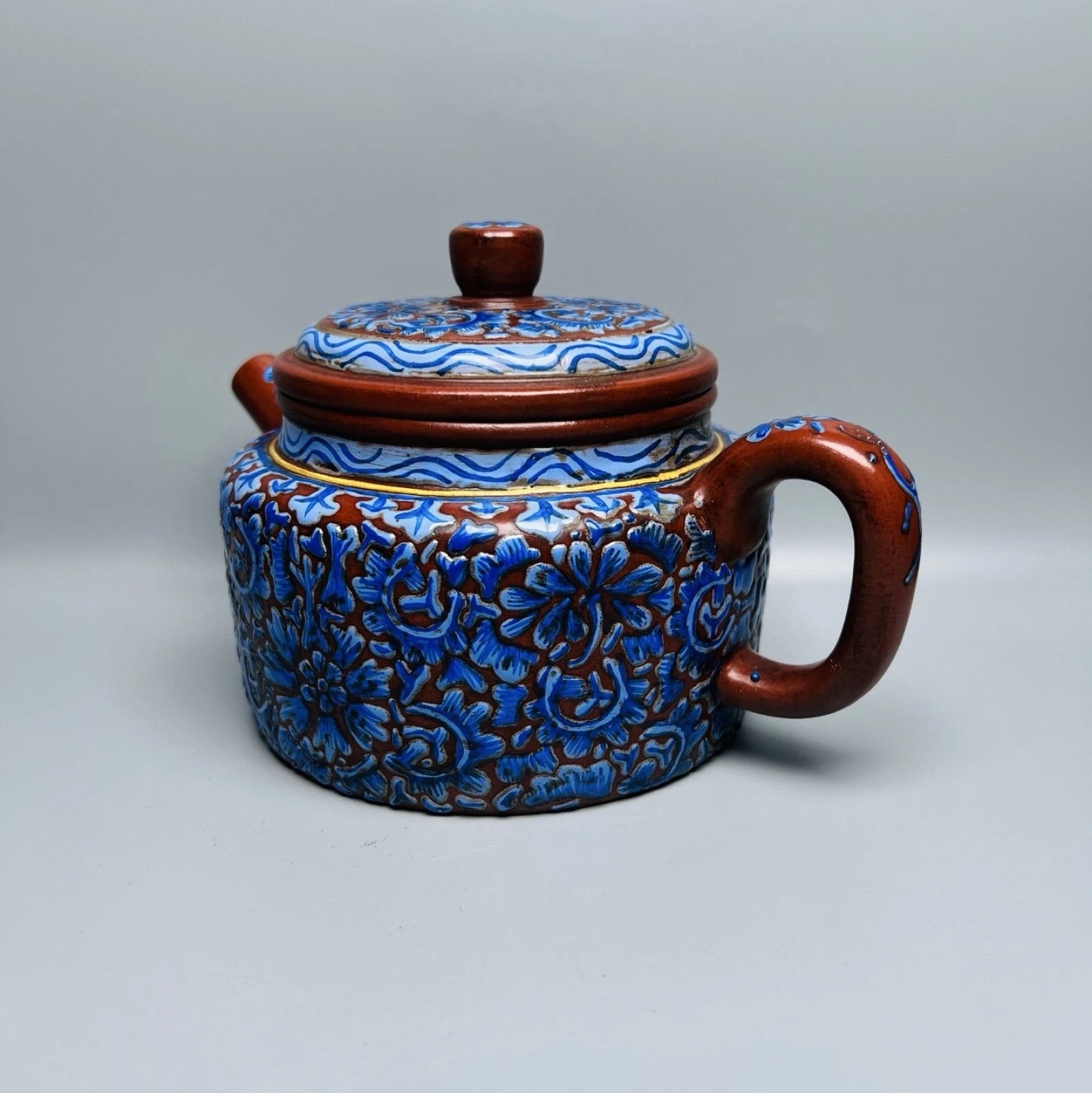 Yixing Zisha Teapot Fashion Decorative Purple Tea Strainer Enameled Enamel