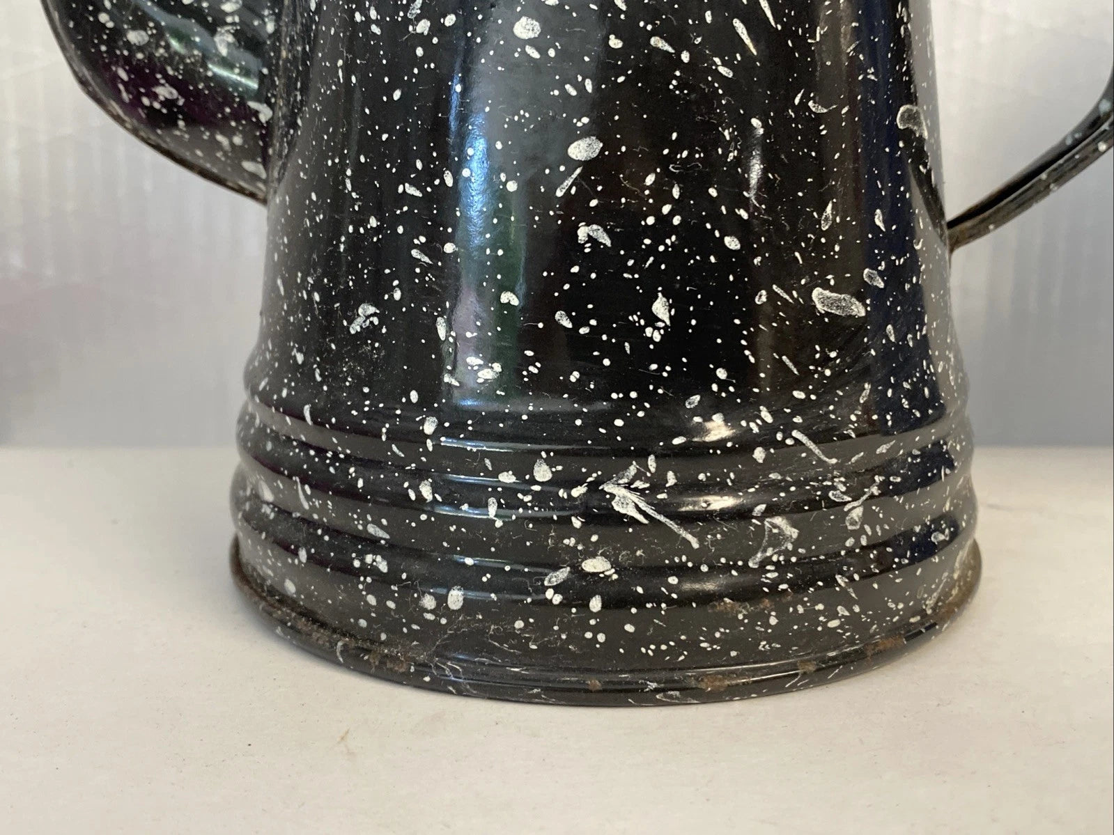 Vintage Graniteware Enamel Gooseneck Farmhouse Coffee Tea Pot Kettle blue swirl | eBay