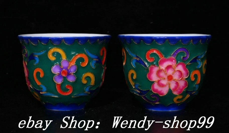 DaMing Chenghua Cloisonne Enamel Porcelain Filigree Dragon Teapot Cup Plate Set