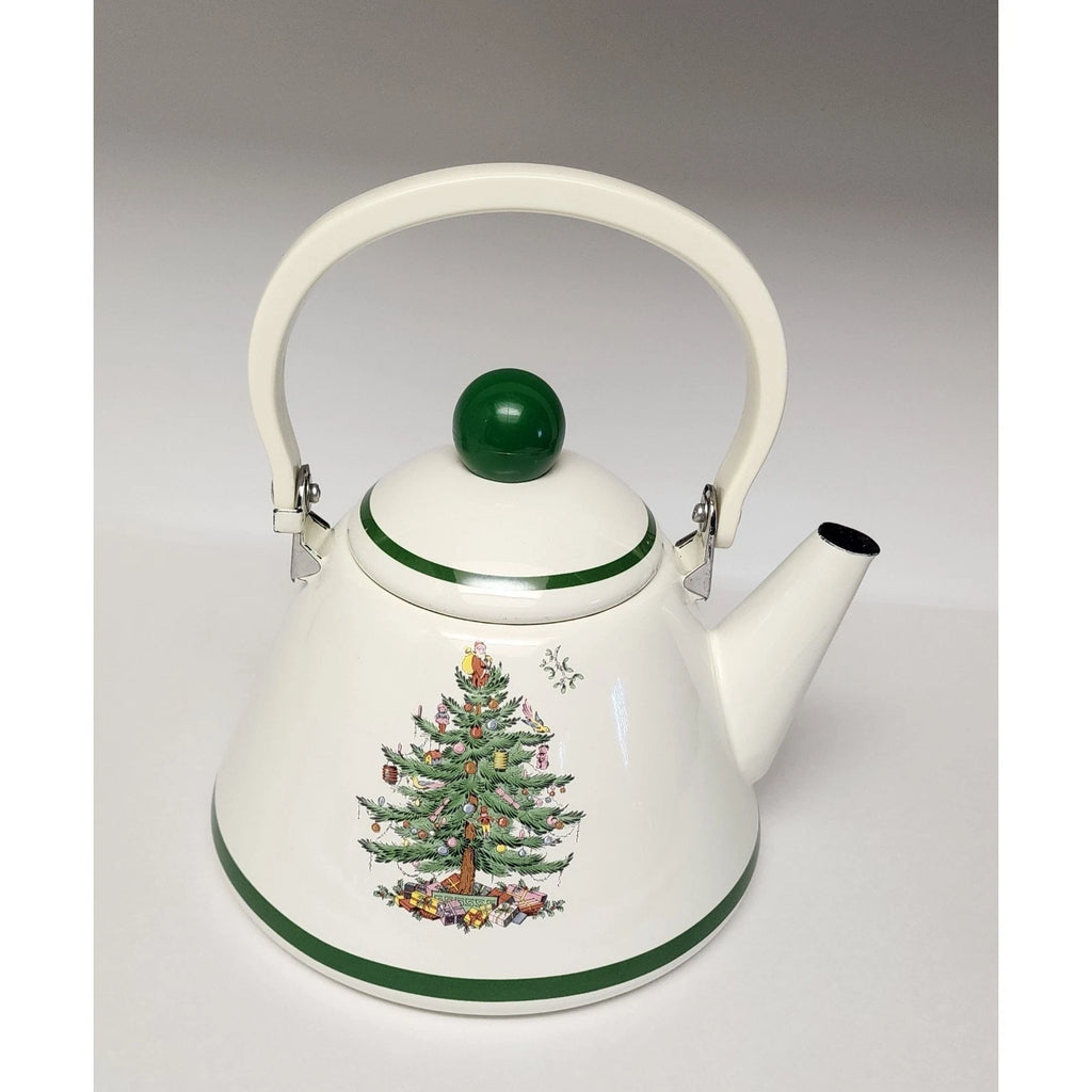 Spode 'Christmas Tree' 2.5 Quart Porcelain Enamel on Steel Tea Kettle/Pot Green | eBay