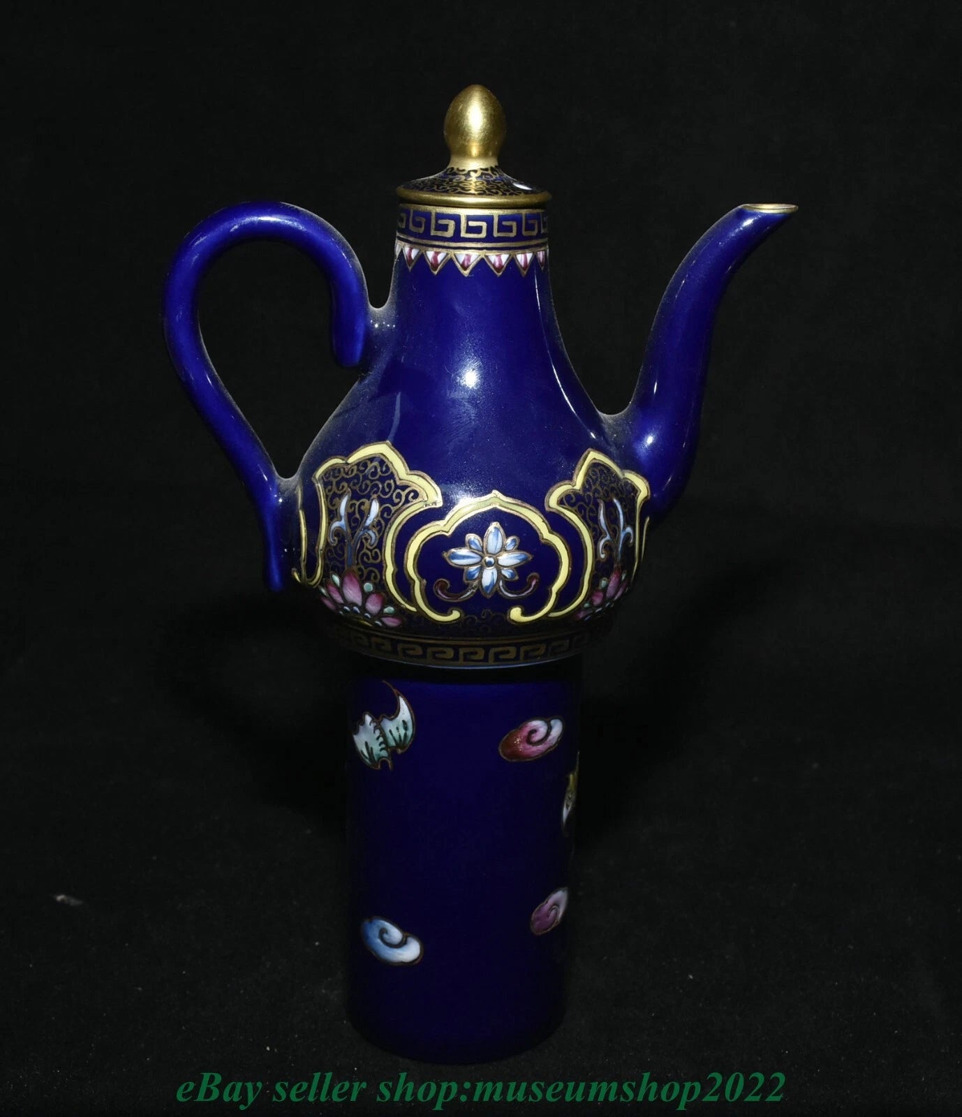 8.8" Marked Yongzheng Chinese Enamel Porcelain Gild Heart Turning Tea Pot Kettle | eBay