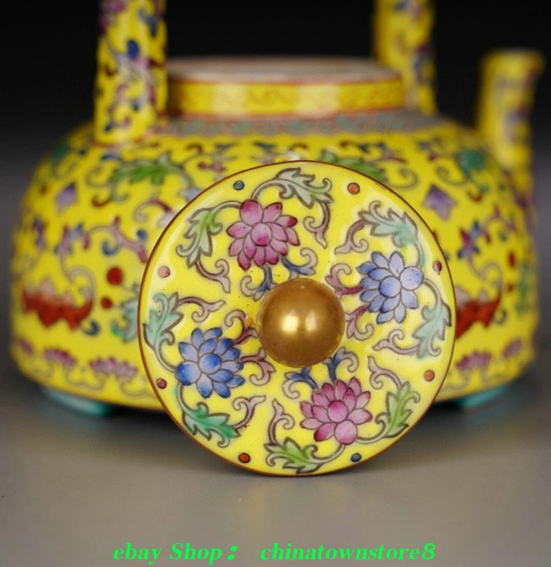 5.5'' Old Qing Yongzheng Enamel Color Porcelain Gilt Portable Teapot Teakettle | eBay