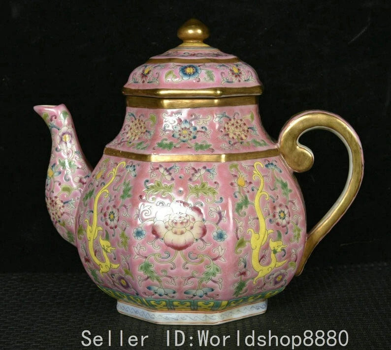 7" Old China Yongzheng Marked Colour Enamel Porcelain Dragon Teapot Pot | eBay