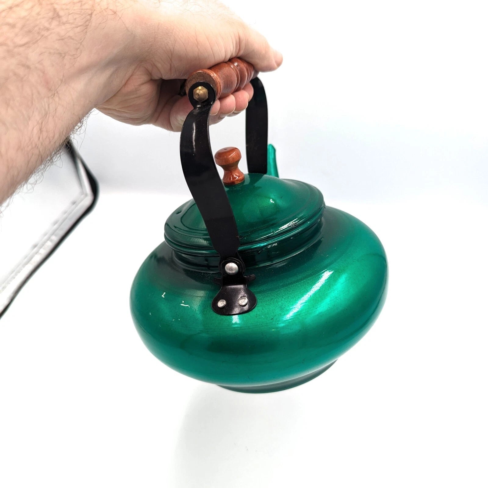 Vintage Taiwan Emerald Jade Green Enamelware Aluminum Teapot Tea Kettle Enamel | eBay