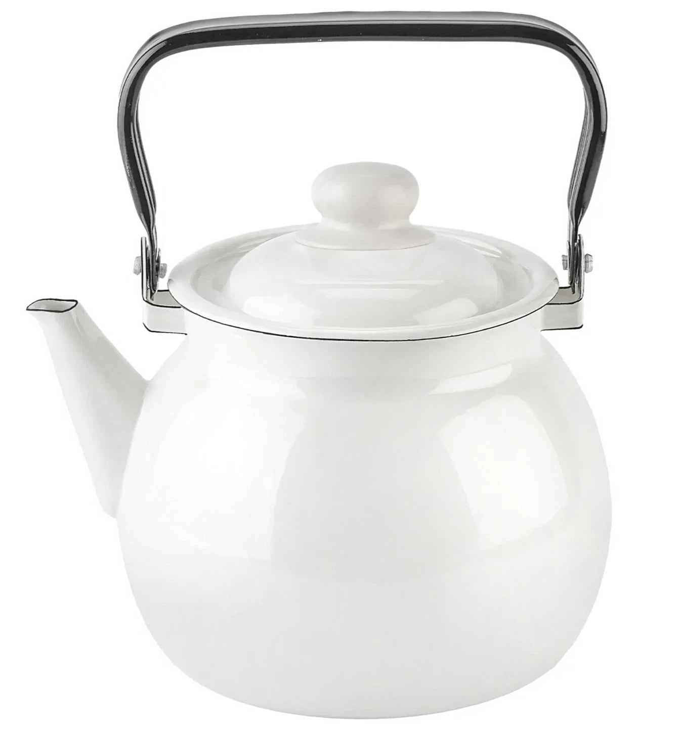 3.7-qt STPGOODS White Enamel Teapot Stovetop Kettle Vintage Style Enamel Tea Pot | eBay