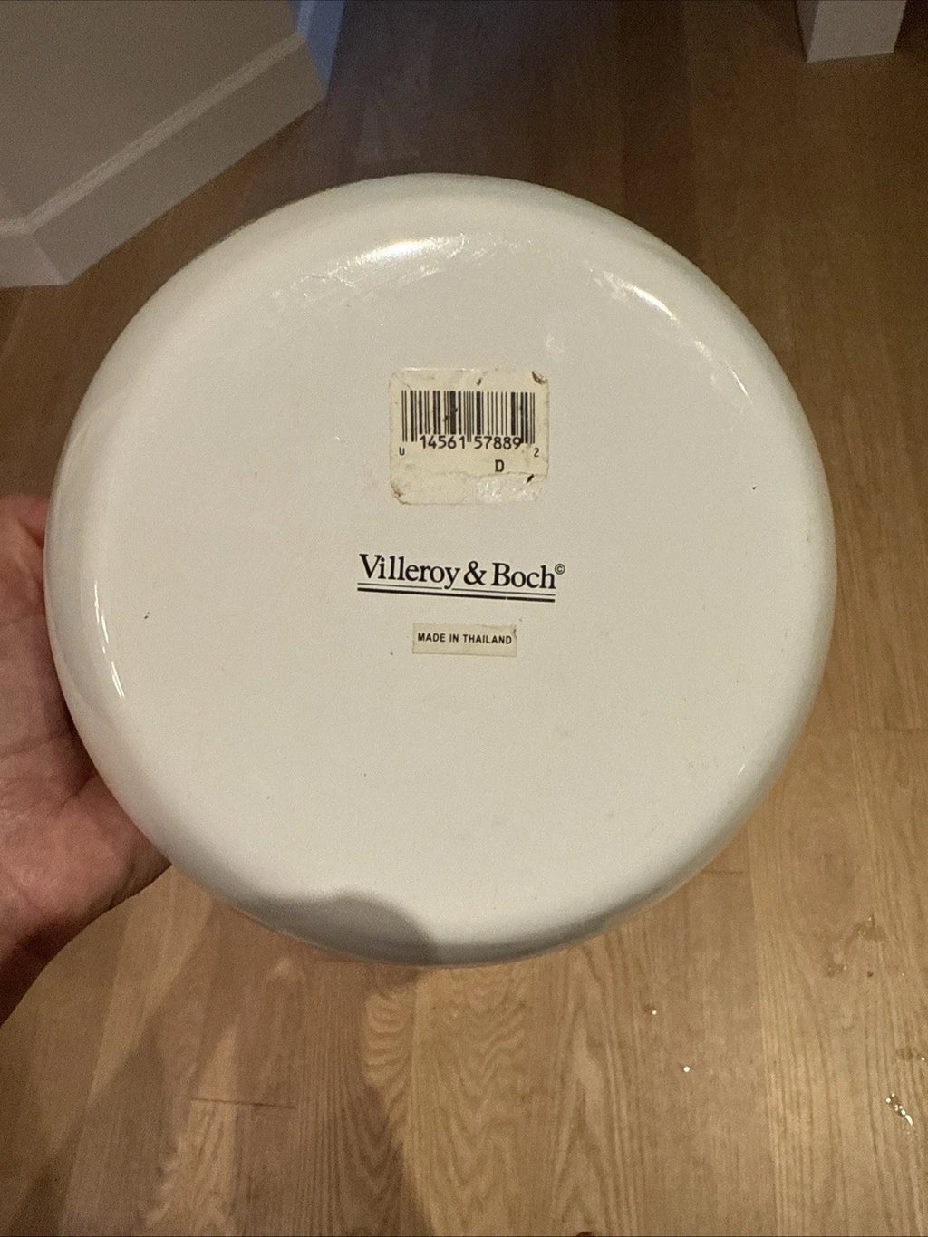 Vintage Villeroy & Boch Metal Enamel Tea Kettle 6Cup Farm Design RARE usedno box