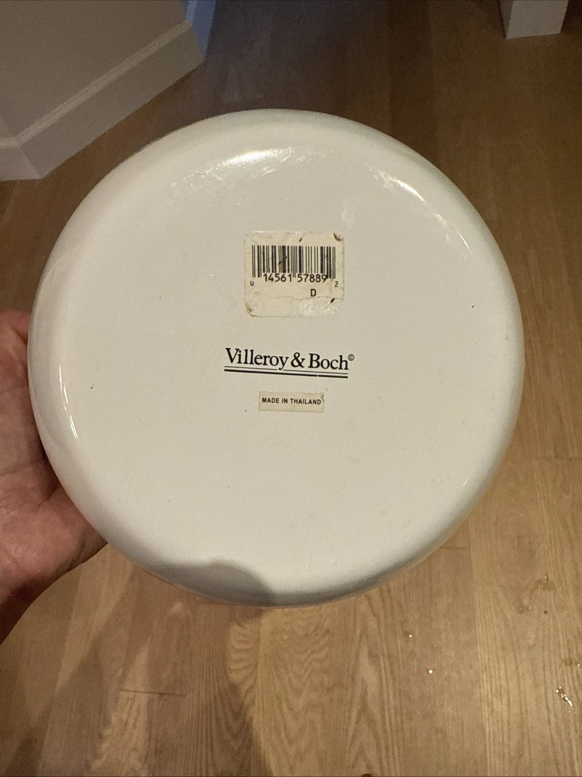 Vintage Villeroy & Boch Metal Enamel Tea Kettle 6Cup Farm Design RARE usedno box